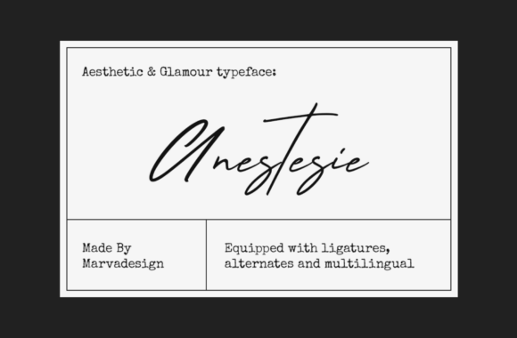 Anestesie: Elevating Digital Brand Identity with Handwritten Elegance