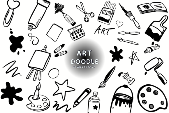 Art Doodle: The Creative Dingbats Typeface for Playful Campaigns