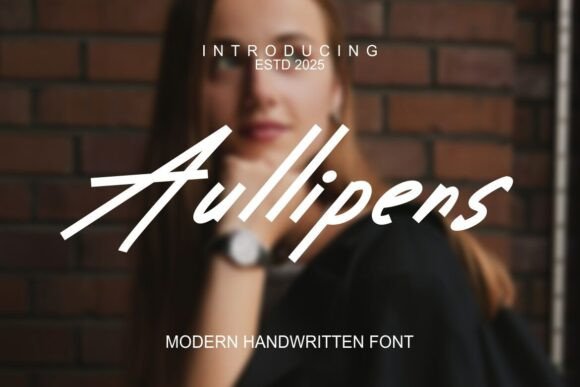Aullipens: The Handwritten Script Font for Authentic Brand Identity