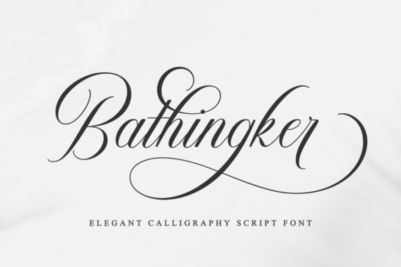 Bathingker: The Elegant Script Font for Polished Brand Identity