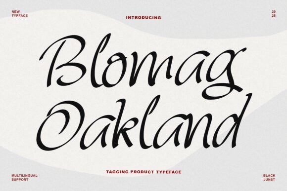 Blomag Oakland: A Modern Script Typeface for Elegant Brand Identity