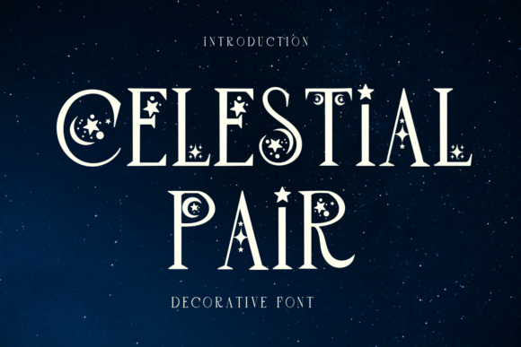 Celestial Pair: A Magical Decorative Typeface for Editorial Design