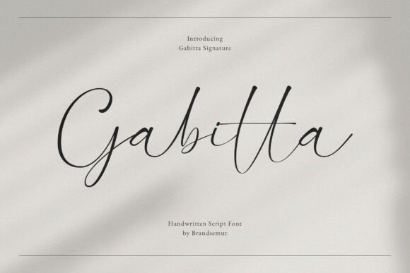 Gabitta: A Handwritten Script Font for Editorial Design