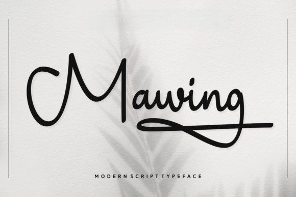 Mawing: A Modern Script Font for Editorial Design