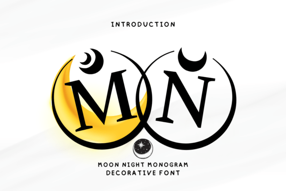 Moon Night Monogram: A Decorative Typeface for Editorial Elegance