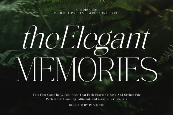 The Elegant Memories: A Serif Typeface for Modern Editorial Design