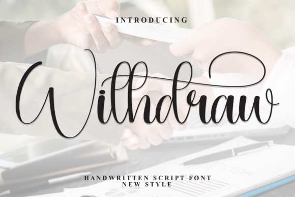 Withdraw: A Handwritten Script Font for Elegant Branding