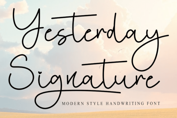 Yesterday Signature: A Creative Font Review for Small Business Branding